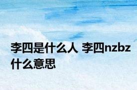 李四是什么人 李四nzbz什么意思