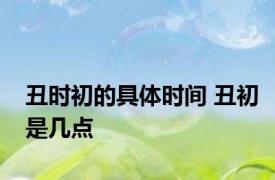 丑时初的具体时间 丑初是几点 