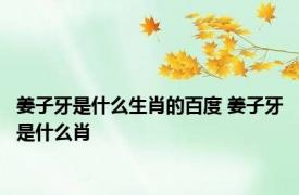 姜子牙是什么生肖的百度 姜子牙是什么肖 