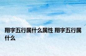翔字五行属什么属性 翔字五行属什么 