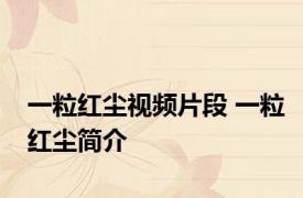 一粒红尘视频片段 一粒红尘简介 