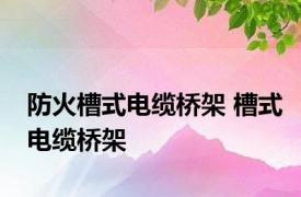 防火槽式电缆桥架 槽式电缆桥架 