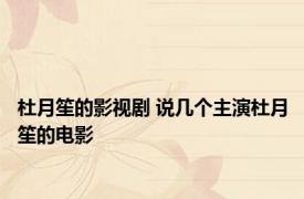 杜月笙的影视剧 说几个主演杜月笙的电影