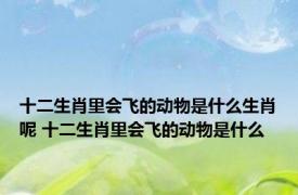 十二生肖里会飞的动物是什么生肖呢 十二生肖里会飞的动物是什么