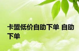 卡盟低价自助下单 自助下单 