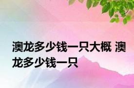 澳龙多少钱一只大概 澳龙多少钱一只