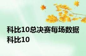 科比10总决赛每场数据 科比10 