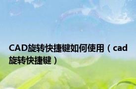 CAD旋转快捷键如何使用（cad旋转快捷键）