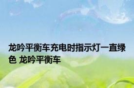 龙吟平衡车充电时指示灯一直绿色 龙吟平衡车 