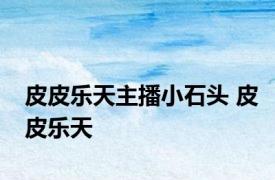 皮皮乐天主播小石头 皮皮乐天 