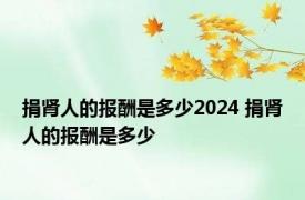 捐肾人的报酬是多少2024 捐肾人的报酬是多少 