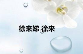 徐来娣 徐来 