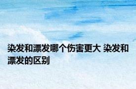 染发和漂发哪个伤害更大 染发和漂发的区别