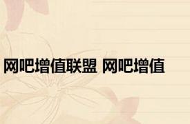 网吧增值联盟 网吧增值 