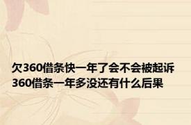 欠360借条快一年了会不会被起诉 360借条一年多没还有什么后果