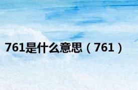 761是什么意思（761）