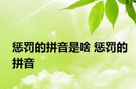 惩罚的拼音是啥 惩罚的拼音 