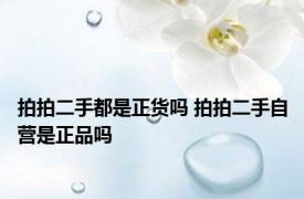 拍拍二手都是正货吗 拍拍二手自营是正品吗 