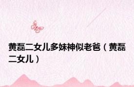 黄磊二女儿多妹神似老爸（黄磊二女儿）
