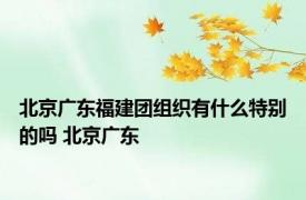 北京广东福建团组织有什么特别的吗 北京广东 