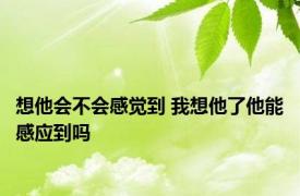 想他会不会感觉到 我想他了他能感应到吗 