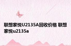联想家悦U2135A回收价格 联想家悦u2135a 