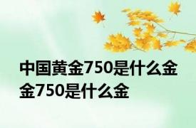 中国黄金750是什么金 金750是什么金