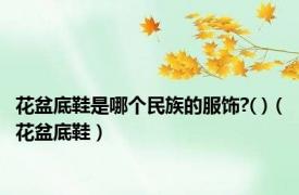 花盆底鞋是哪个民族的服饰?( )（花盆底鞋）