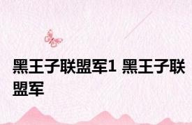 黑王子联盟军1 黑王子联盟军 