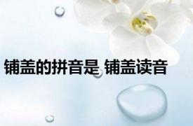 铺盖的拼音是 铺盖读音 