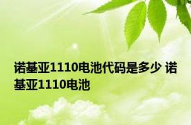 诺基亚1110电池代码是多少 诺基亚1110电池 