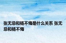 张无忌和杨不悔是什么关系 张无忌和杨不悔 