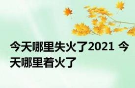 今天哪里失火了2021 今天哪里着火了 