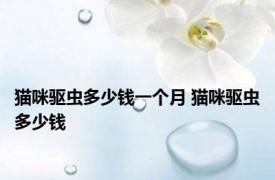 猫咪驱虫多少钱一个月 猫咪驱虫多少钱 