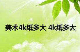 美术4k纸多大 4k纸多大 