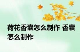 荷花香囊怎么制作 香囊怎么制作