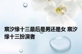 宸汐缘十三最后是男还是女 宸汐缘十三扮演者 