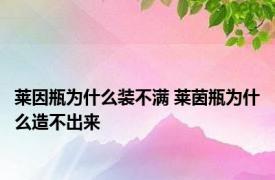 莱因瓶为什么装不满 莱茵瓶为什么造不出来