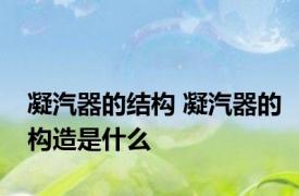 凝汽器的结构 凝汽器的构造是什么