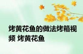 烤黄花鱼的做法烤箱视频 烤黄花鱼 