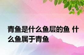 青鱼是什么鱼层的鱼 什么鱼属于青鱼