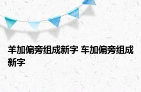 羊加偏旁组成新字 车加偏旁组成新字 