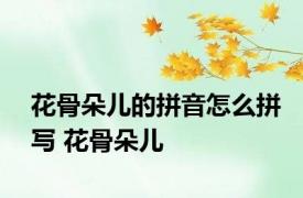 花骨朵儿的拼音怎么拼写 花骨朵儿 