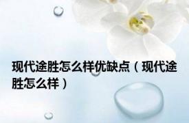 现代途胜怎么样优缺点（现代途胜怎么样）