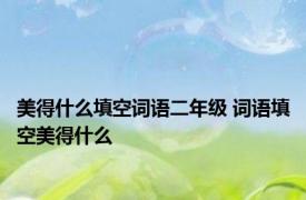 美得什么填空词语二年级 词语填空美得什么