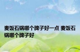麦饭石锅哪个牌子好一点 麦饭石锅哪个牌子好 
