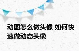 动图怎么做头像 如何快速做动态头像