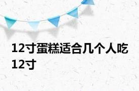 12寸蛋糕适合几个人吃 12寸 
