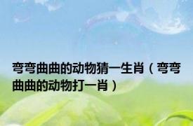 弯弯曲曲的动物猜一生肖（弯弯曲曲的动物打一肖）