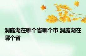 洞庭湖在哪个省哪个市 洞庭湖在哪个省